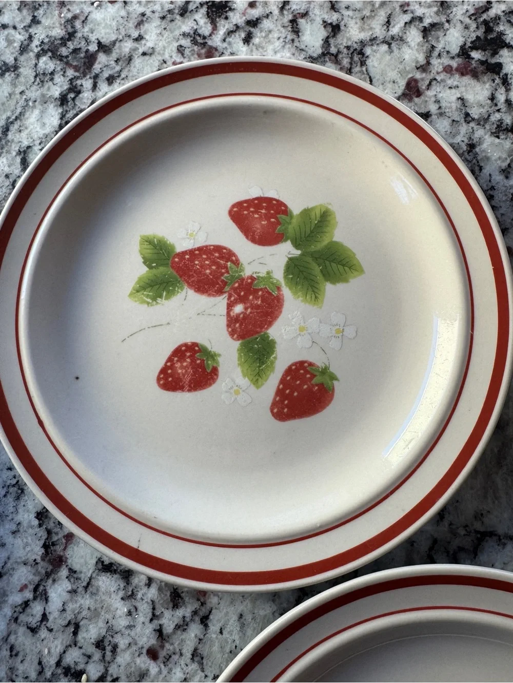 Fujustone berries Strawberry Pattern salad plates - Set of 3